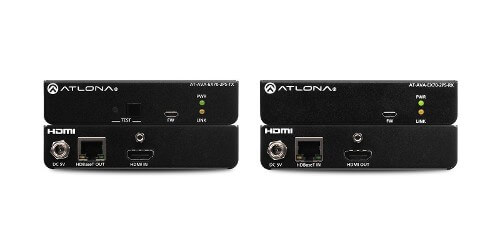 Atlona Avance Transmitter and Receiver Kit Front and Back View