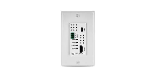 4K/UHD Two-Input Wallplate Switcher for HDMI and USB-C with HDBaseT Output Atlona AT-HDVS-210U-TX-WP - Main View