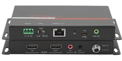 Hall Research ECHO-1S Transmitter Front and Back View HDMI Sender