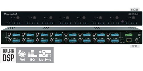 8x8 Audio Matrix Switcher Key Digital KD-MAX8x8 - Main View