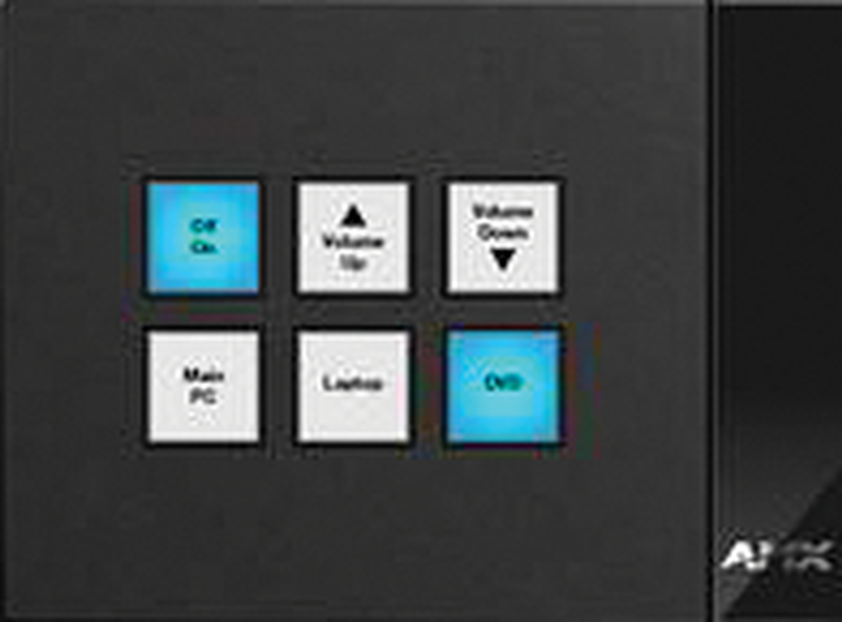 AMX MCP106L FG210206L Massio 6 Button Control Pad Single Gang Wall