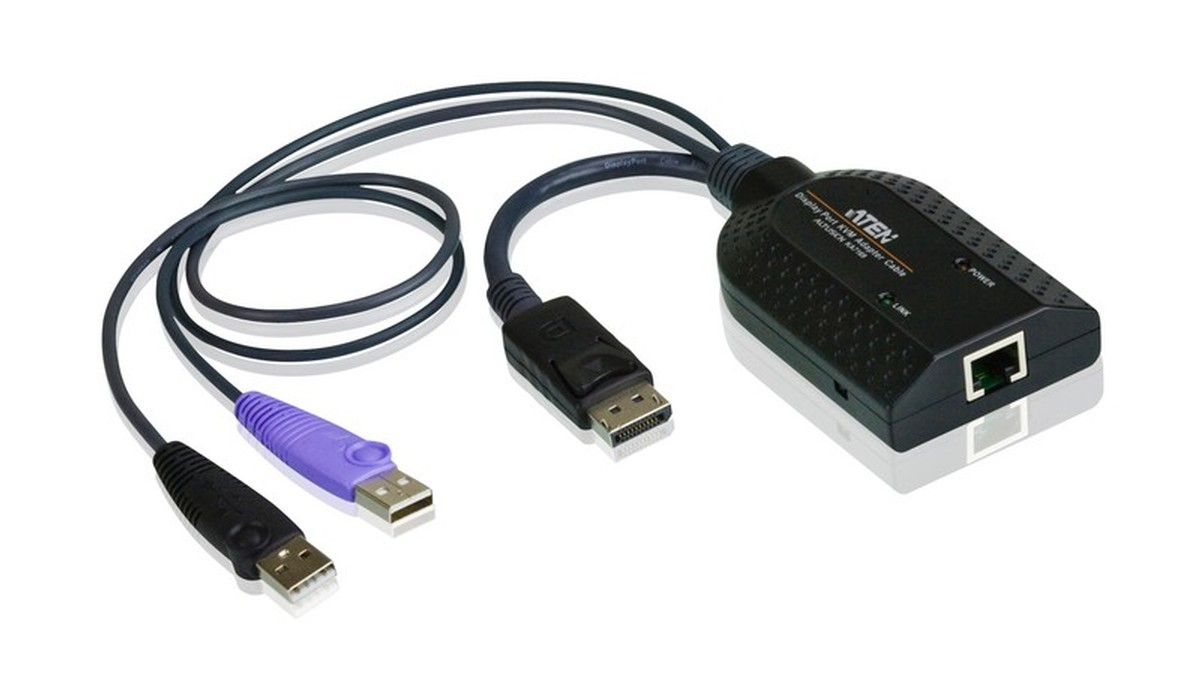 ATEN KA7169 USB DisplayPort Virtual Media KVM Adapter Cable SmartCard