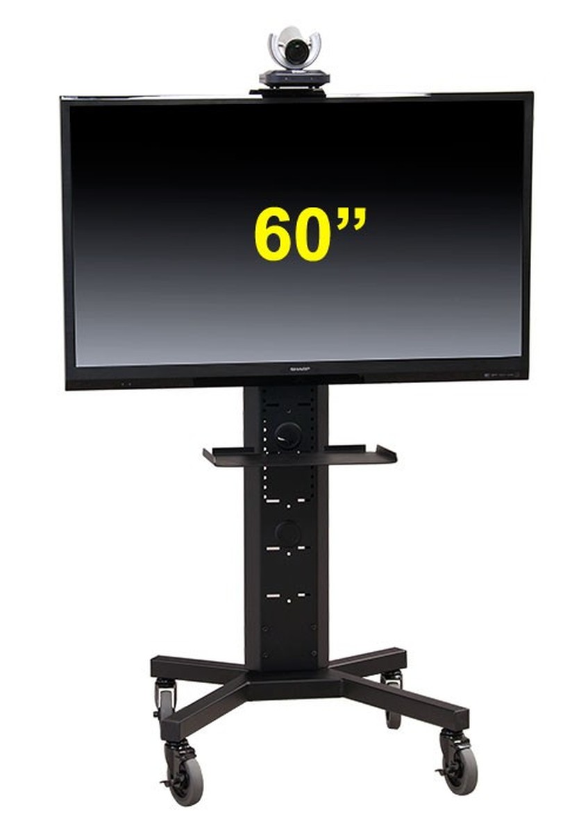 AVF PMSFL Mobile TV Stand w/ Shelf & Camera Mount, Holds 40" to 65