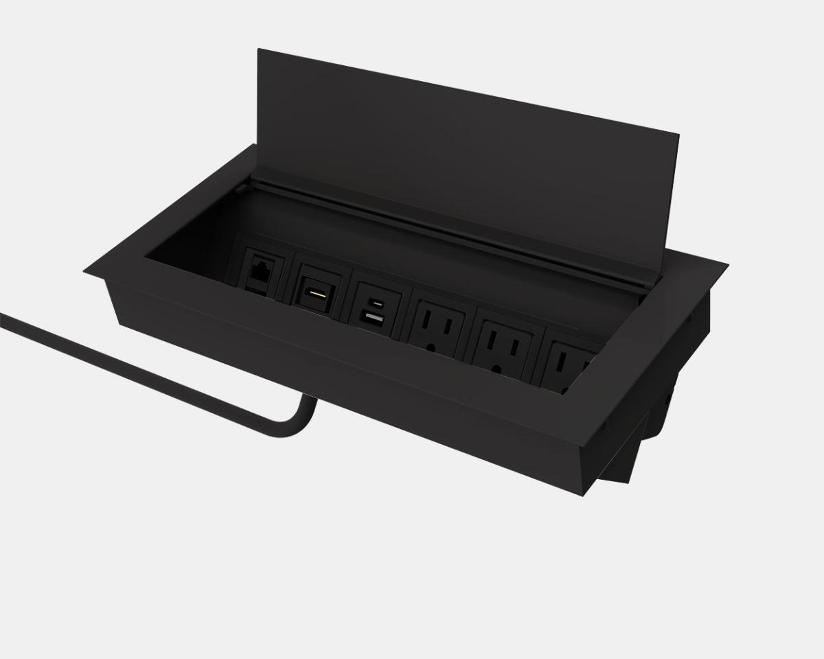 Byrne Ellora Cable Well Conference Table Multimedia Connection AV Box ...