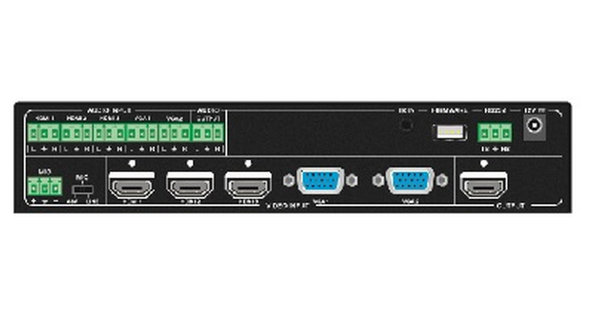 Intelix DIGIP51 3 HDMI, 2 VGA Presentation Auto Switcher with HDMI Output Conference Room AV