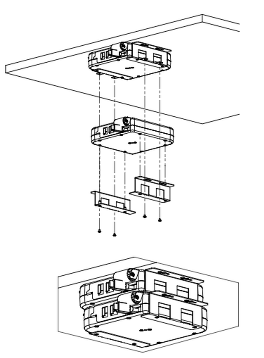 Wiremold TBCRHMK Under Table Horizontal Mounting Bracket for Wiremold